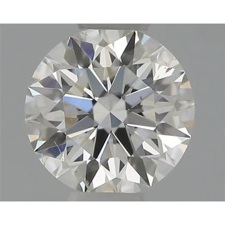 0.32 Carat Round H SI1 EX GIA Natural Diamond