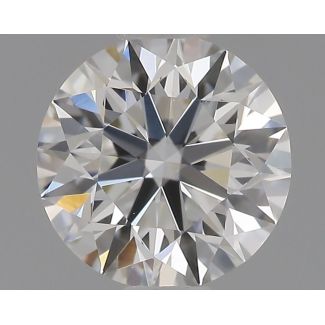 0.6 Carat Round F VVS2 EX GIA Natural Diamond