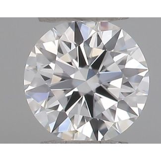 0.18 Carat Round D VVS2 EX GIA Natural Diamond