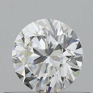 0.53 Carat Round F VVS2 EX GIA Natural Diamond