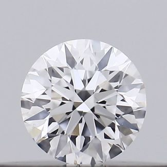 0.17 Carat Round D VVS2 EX GIA Natural Diamond