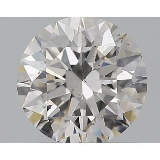 0.5 Carat Round F SI1 EX GIA Natural Diamond