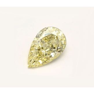 0.23 Carat Pear Fancy Light Yellow VVS1 - VG NONE Natural Diamond