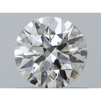 0.46 Carat Round F VVS1 EX VG GIA Natural Diamond