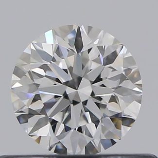 0.41 Carat Round F VVS2 VG EX GIA Natural Diamond