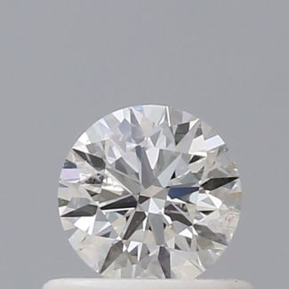 0.50 Carat Round H SI2 EX IGI Natural Diamond