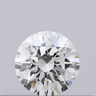 0.18 Carat Round H VVS2 EX VG GIA Natural Diamond