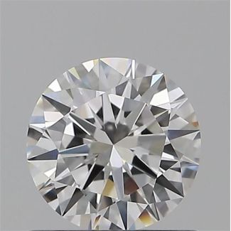 0.58 Carat Round E VVS2 EX GIA Natural Diamond