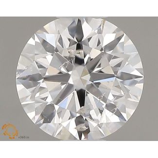 0.5 Carat Round F SI2 EX GIA Natural Diamond