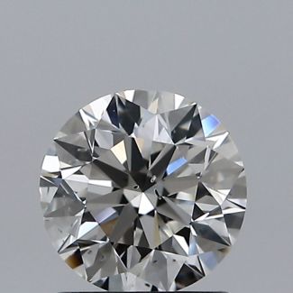 1.00 Carat Round F SI1 EX VG GIA Natural Diamond