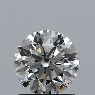 0.91 Carat Round H SI2 EX GIA Natural Diamond