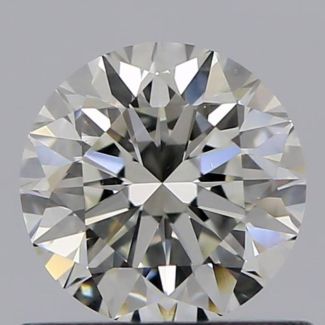 0.60 Carat Round I VVS2 VG EX GIA Natural Diamond