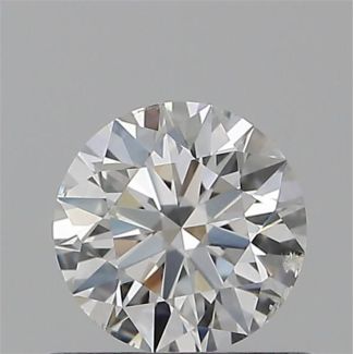 0.50 Carat Round F SI2 EX VG GIA Natural Diamond