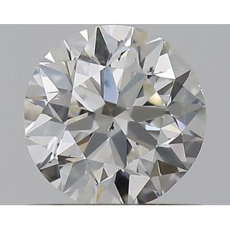 0.59 Carat Round H SI1 EX VG GIA Natural Diamond