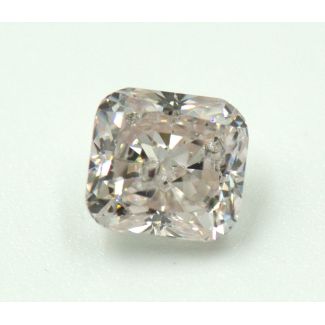 0.65 Carat Cushion Brilliant Light Pink I2 - VG GD GIA Natural Diamond