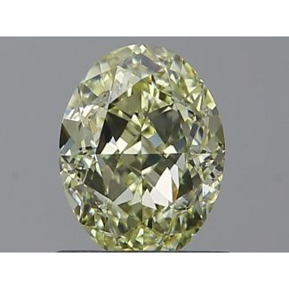 1.1 Carat Oval Fancy Light Yellow IF - EX GD GIA Natural Diamond