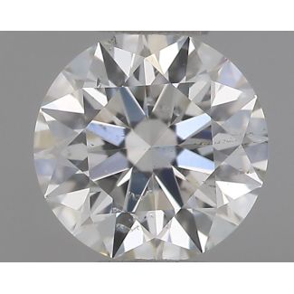 0.60 Carat Round H SI2 EX GIA Natural Diamond