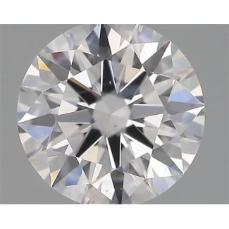 0.42 Carat Round D SI2 EX VG GIA Natural Diamond