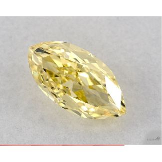 1.03 Carat Marquise Fancy Yellow VS2 - VG F GIA Natural Diamond