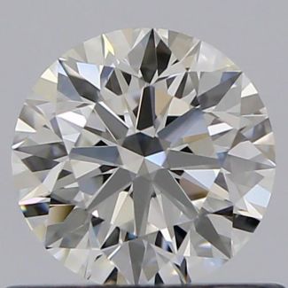 0.52 Carat Round H VVS1 EX GIA Natural Diamond