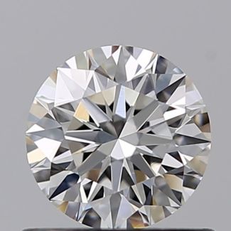 0.55 Carat Round F VVS2 EX GIA Natural Diamond