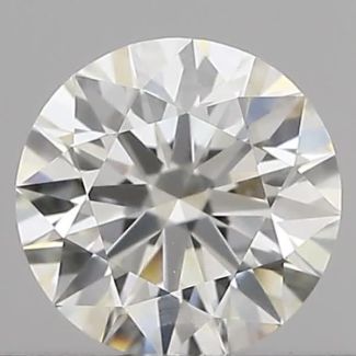 0.40 Carat Round H VVS1 EX GIA Natural Diamond