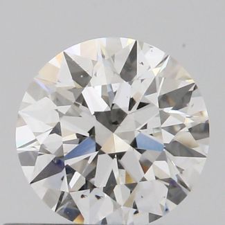 0.54 Carat Round F SI1 EX GIA Natural Diamond