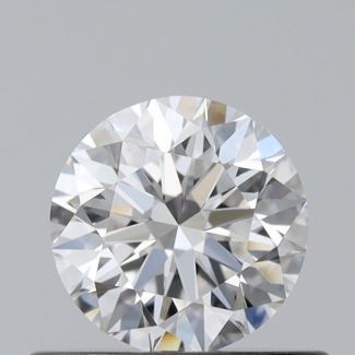 0.41 Carat Round F VVS2 EX VG GIA Natural Diamond