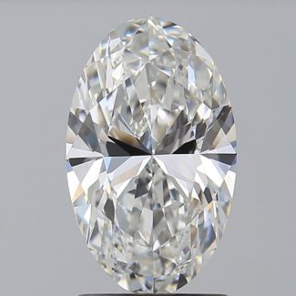 1.51 Carat Oval F VVS2 - EX GIA Natural Diamond