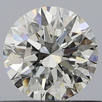 0.63 Carat Round F VVS2 EX GIA Natural Diamond