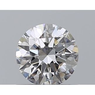 0.53 Carat Round D VVS1 EX GIA Natural Diamond