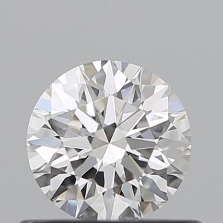 0.51 Carat Round F VVS1 EX GIA Natural Diamond