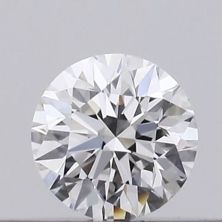 0.21 Carat Round D VVS1 EX GIA Natural Diamond