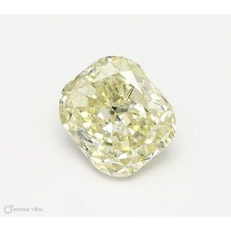 0.43 Carat Cushion Brilliant Fancy Light Yellow I1 - GD GIA Natural Diamond