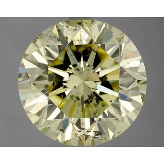 4.01 Carat Round Faint Yellow I1 GD GIA Natural Diamond