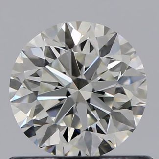 0.61 Carat Round I VVS2 VG EX GIA Natural Diamond