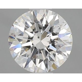 0.5 Carat Round F SI1 EX GIA Natural Diamond