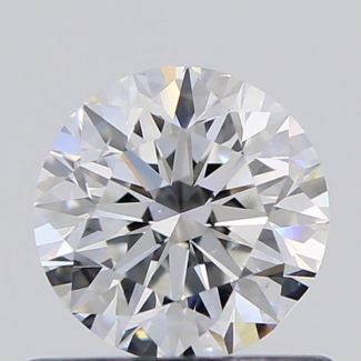 0.59 Carat Round F VS2 VG EX GIA Natural Diamond