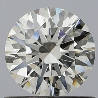 0.72 Carat Round F VVS1 EX GIA Natural Diamond