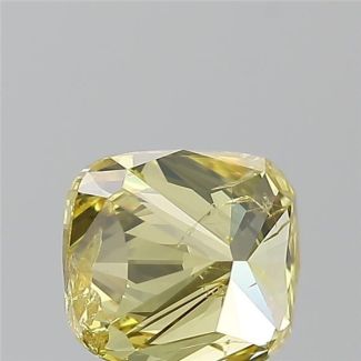 1.02 Carat Cushion Modified Fancy Intense Yellow - GD GIA Natural Diamond