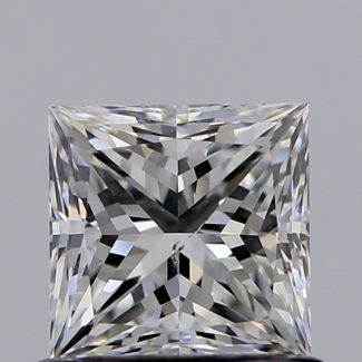 0.70 Carat Princess F SI1 - EX VG GIA Natural Diamond