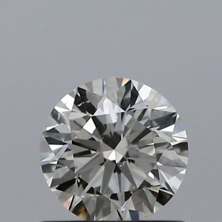 0.60 Carat Round J SI1 EX VG GIA Natural Diamond