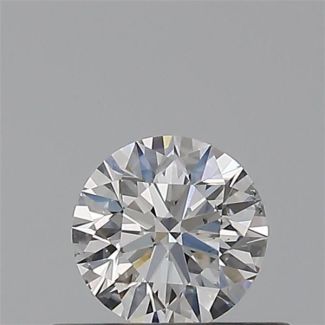 0.34 Carat Round H SI1 EX GIA Natural Diamond