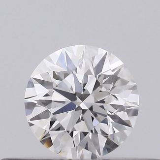 0.23 Carat Round F VVS2 EX GIA Natural Diamond