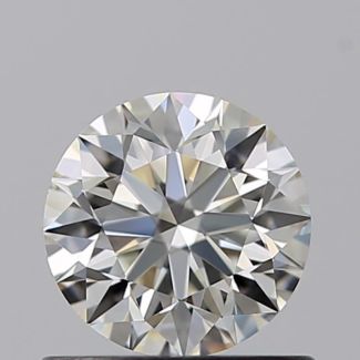 0.60 Carat Round J VVS1 EX GIA Natural Diamond