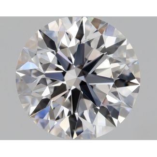 0.91 Carat Round D VVS2 EX GIA Natural Diamond