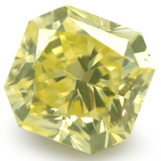 0.6 Carat Radiant Fancy Green Yellow VS2 - GD GIA Natural Diamond