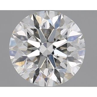 0.85 Carat Round H SI2 EX GIA Natural Diamond