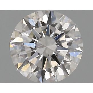 0.55 Carat Round H SI1 EX GIA Natural Diamond