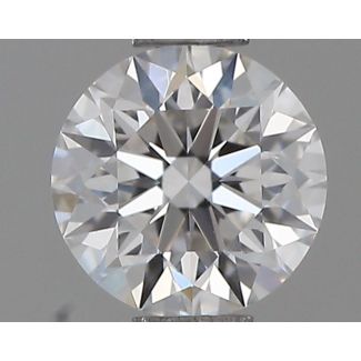 0.46 Carat Round F VVS1 EX GIA Natural Diamond